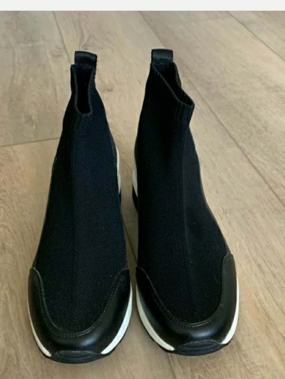 Michael Kors Black Knit Slip-On Sock Sneakers